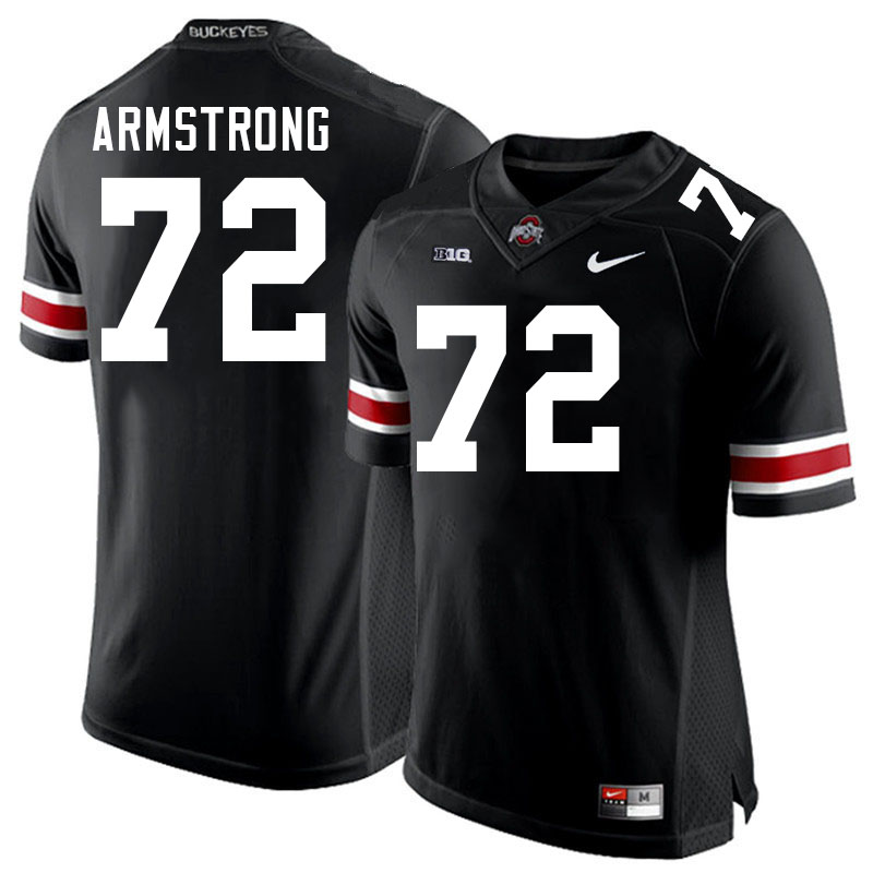 Ohio State Buckeyes Deontae Armstrong Men's's #72 Authentic Black College Football Jersey 2404OSZH2